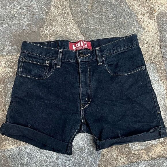 LEVI’S URBAN OUTFITTERS CUTOFF DENIM SHORTS INDIGO BLUE WAIST 28 - Picture 8 of 10
